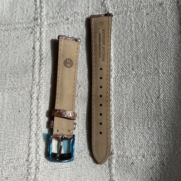 New Michele python leather strap 16mm - Picture 2 of 3
